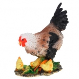 626076 Фигура декоративная садовая "Курица с цыплятами" 30*21*40 см (1-2)