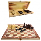 241717 Настольная игра "3 в1" (шахматы, шашки, нарды), L39,5 W19,5 H4 см