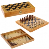 231291 Набор настольных игр (шахматы, шашки, нарды) L30 W16 H5 см