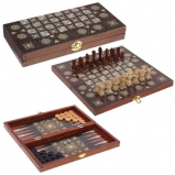 231293 Набор настольных игр (шахматы, шашки, нарды) L29,5 W14,5 H4 см