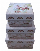209667 Набор из 3-х подарочных коробок, 13,5x13,5x8; 11,5x11,5x7; 9,5x9,5x6 см