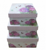 209675 Набор из 3-х подарочных коробок, 17x17x9,5; 15x15x8,5; 13x13x7,5 см