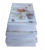 209684 Набор из 3-х подарочных коробок "Книга", 29,5x22,5x8; 26x19,5x7; 23x16,5x6 см