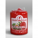 079106 свеча ароматизированная пеньковая "клубника" 40х50 мм, вес 50 гр., время горения 7 ч, (1-25)