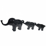 713463 Набор из 3-х декоративных фигурок "Семья слонов" (черный)  L57W15H8,5