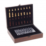 726423 Игра настольная 2 в 1 (Шахматы/Домино), L26 W19,5 H7 см