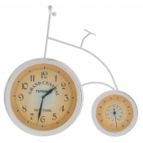 266188 Часы с термометром настенные декоративные, L46 W11 H44 см, D25/15 см, (2хАА не прилаг.)
