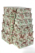 571/224 Коробка карт. наб. из 10 прямоуг.- Букет (19х13х7.5-37.5х29х16см)