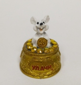 745336 Фигурка декоративная "Мышка с монетой", L4,5 W4,5 H5,5 см