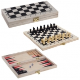 231299 Игра настольная 3 в 1 (шахматы, шашки, нарды), L20,5 W10,5 H2,5 см