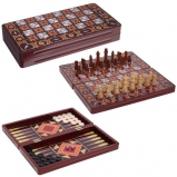 231295 Игра настольная 3 в 1 (шахматы, шашки, нарды), L34 W16 H5,5 см