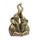 713909 Фигура декоративная "Два слона" (бронза) L5W9H14