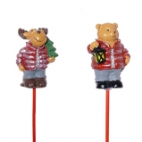 256037 Фигурка декоративная (вставка) "Медвежонок/Лось", L2,8 W1,9 H3,8 см, 2в.