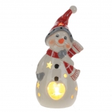 761206 Фигурка декоративная с подсветкой "Снеговик" (LR44x3),  L11,5 W11,5 H31,5 см