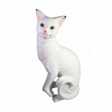 718079 Фигура декоративная "Кошка" (белый глянец), L16W12H32 см, (1-2)