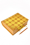 215/X504 Коробка карт. крафт эффект книжка зол.19x23x7.3см