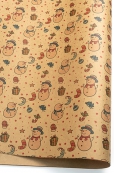 203/X140 Бумага крафт нов.год Снеговики(100х70см) 10/бл