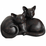 718466 Фигура декоративная "Пара кошек" (черный), L26W17H17 см