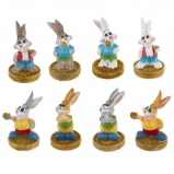 157457 Фигурка декоративная "Заяц", L4,5 W4,5 H6 см, 8в.