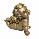 718305 Фигура декоративная "Мечтательный ангел" (золото) L17W9,5H15