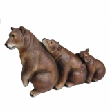 718351 Фигура декоративная "Три медведя" (коричневый), L31 W12 H19 см