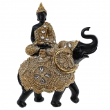 799712 Фигурка декоративная "Будда на слоне", L13 W5,5 H17,5 см