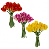 795194 Цветок искусственный "Тюльпан", набор из 20-ти шт, L19 W19 H25 см, 4в.