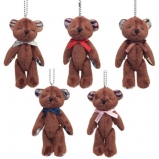 394813 Игрушка мягконабивная "Мишка",12 см, 5 в. (с подвеской для моб)
