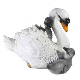 626640 Фигура декоративная "Лебедь с лебедятами", L30W20H23 см (1-4)