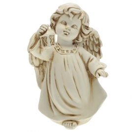 626428 Фигура декоративная Ангел с фонариком (цвет антик), L11W8H15 (1-9)