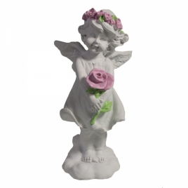 713519 Изделие декоративное "Ангел с розой" (акрил) L6W6.5H12.5 6 шт/бл
