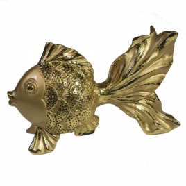 713851 Фигура декоративная "Золотая рыбка" (светлое золото) L14W6,5H8,5 (1-5)
