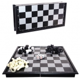 219837 Набор настольных игр 3 в 1 (шахматы, шашки, нарды) с магнитной доской, L32 W16 H4 см