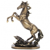 123294 Фигурка декоративная Конь (сусальное золото), L30W15H40 см