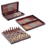 758913 Игра настольная 3 в 1 (шахматы, шашки, нарды), L4 W20 H6 см