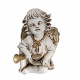718220 Фигура декоративная "Ангел с трубой", L8W8H11 см