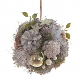 808767 Изделие декоративное подвесное "Шар", L14 W14 H14 см