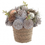 808768 Изделие декоративное "Новогодняя композиция", L17 W17 H18 см