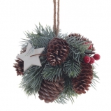 808837 Изделие декоративное подвесное "Шар", L14 W14 H14 см