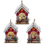 808849 Изделие декоративное с подсветкой "Домик", L7,5 W7 H9,5 см, 3в., (LR54 3 шт.)