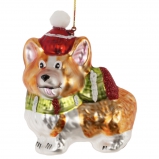 822461 Украшение новогоднее "Собачка", L8 W4,5 H9 см