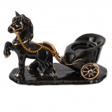 822599 Фигурка декоративная "Лошадка" с подсвечником, D свечи 3,5 см, L16,5 W7 H12 см