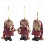 824834 Фигурка декоративная подвесная "Девочка", L4 W3 H6,5 см, 3в.